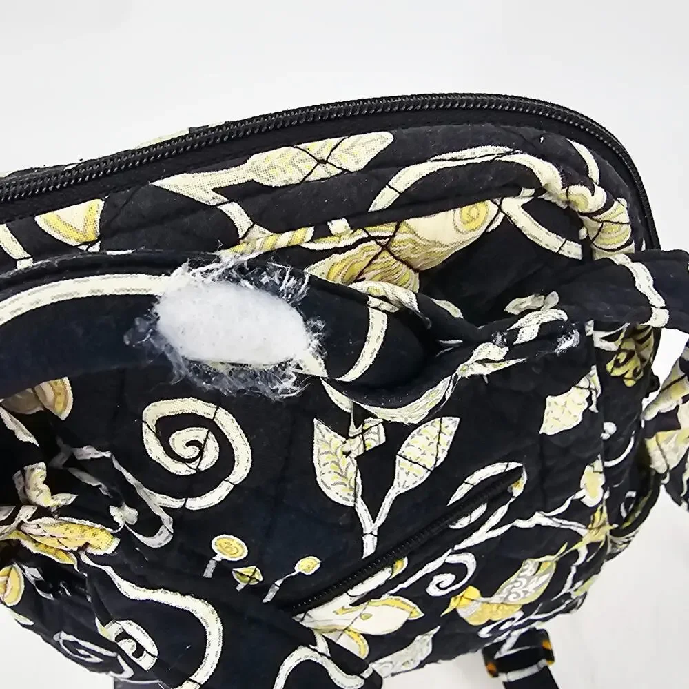 Y2K Vera Bradley Backpack Yellow Bird Floral Retired Quilted Cotton Bag Boho